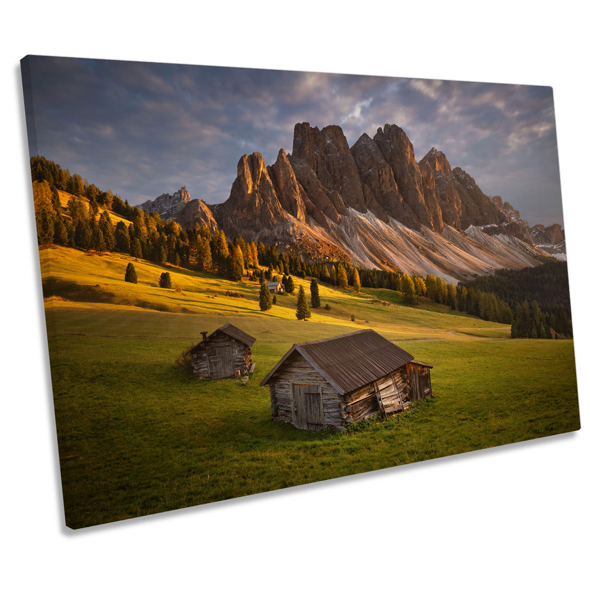 Alpine Evening Alps Mountains CANVAS WALL ART Print Picture