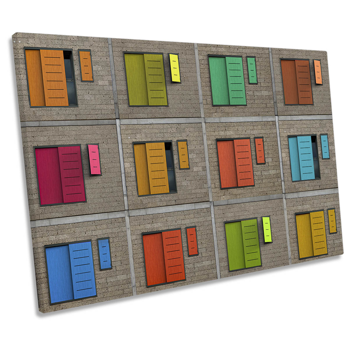 Window Shutters Urban Architecture CANVAS WALL ART Print Picture