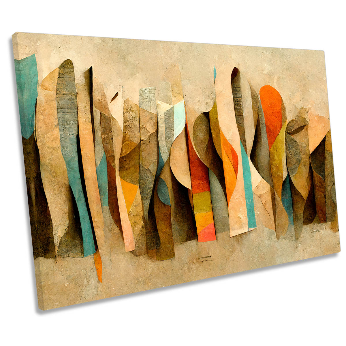 Abstract Scrolls Colourful CANVAS WALL ART Print Picture