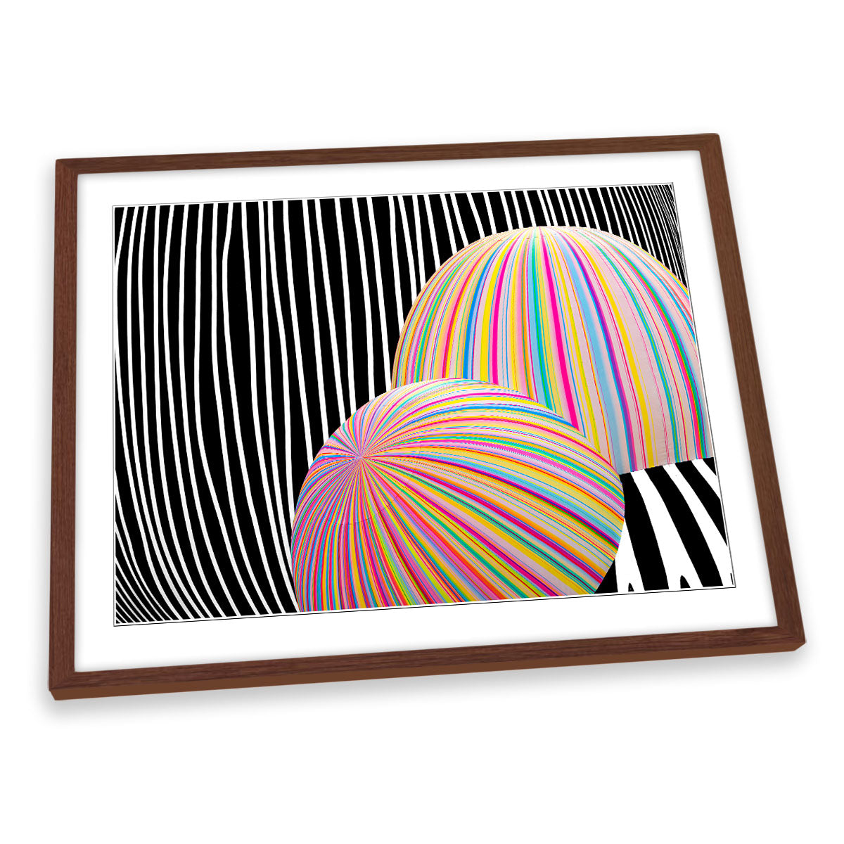 Abstract Expression Rainbow Umbrellas FRAMED ART PRINT Picture Artwork