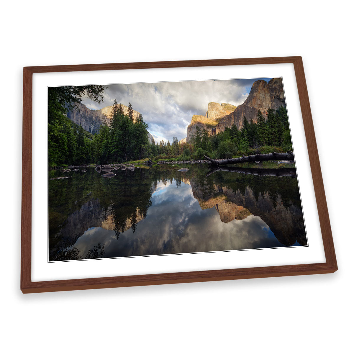 Yosemite Mountains Lake Landscape FRAMED ART PRINT Picture Artwork