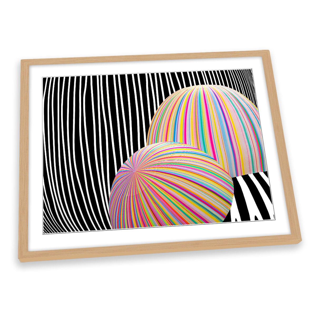 Abstract Expression Rainbow Umbrellas FRAMED ART PRINT Picture Artwork