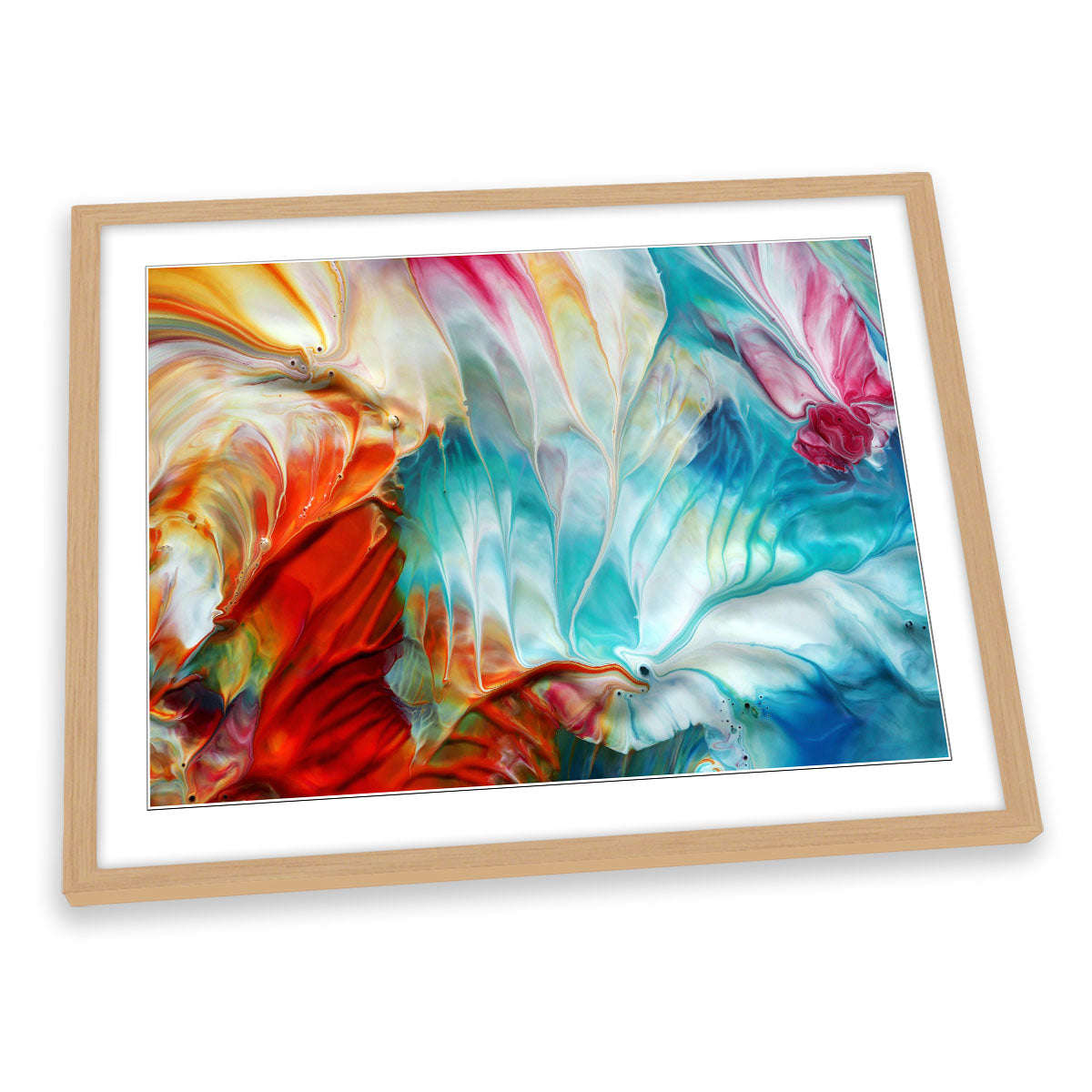 Abstract Seasons Paint Strokes Oil FRAMED ART PRINT Picture Artwork