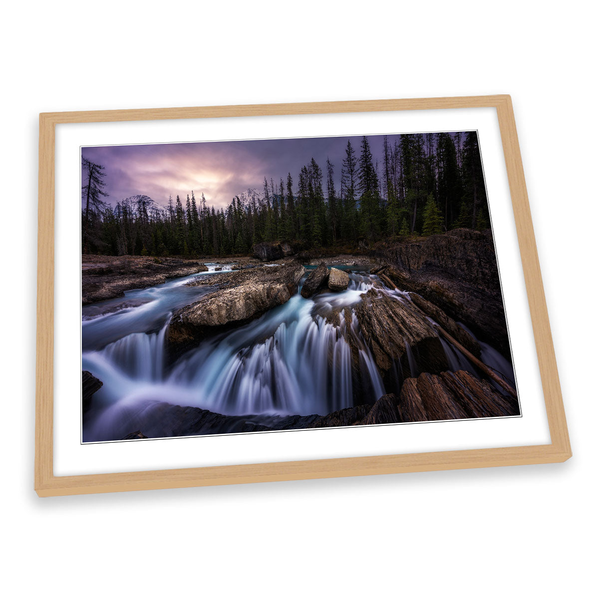Yoho Creek Stream Canada River Waterfall FRAMED ART PRINT Picture Artwork