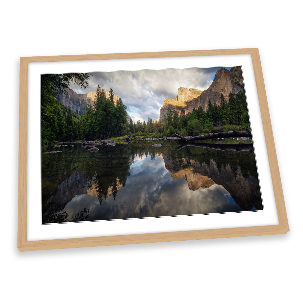 Yosemite Mountains Lake Landscape FRAMED ART PRINT Picture Artwork