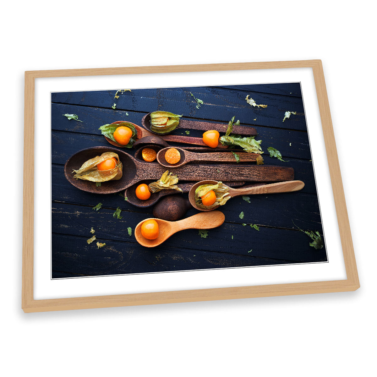 Wooden Spoons Fruit Kitchen FRAMED ART PRINT Picture Artwork