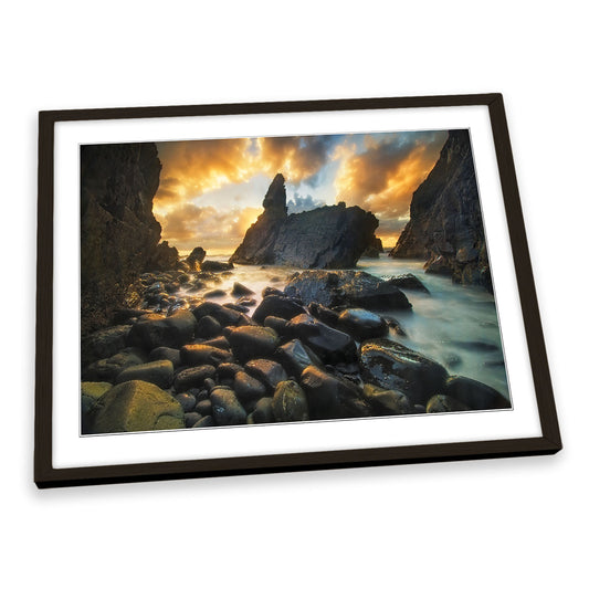 A Place of Solitude Ocean Seascape FRAMED ART PRINT Picture Artwork