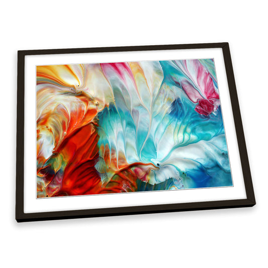 Abstract Seasons Paint Strokes Oil FRAMED ART PRINT Picture Artwork