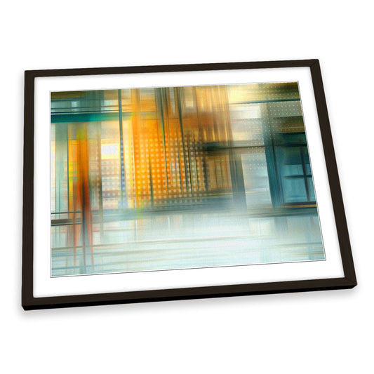 Abstract Walking Orange FRAMED ART PRINT Picture Artwork