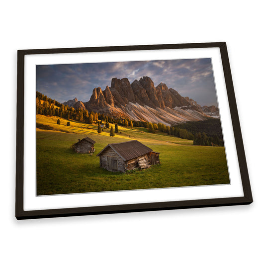 Alpine Evening Alps Mountains FRAMED ART PRINT Picture Artwork
