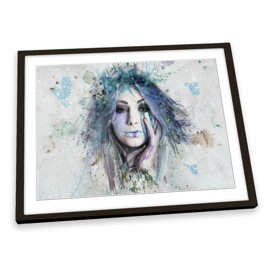Winter Fashion Hair Modern FRAMED ART PRINT Picture Artwork