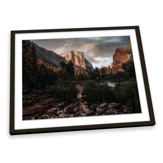 Yosemite Mountains United States Landscape FRAMED ART PRINT Picture Artwork