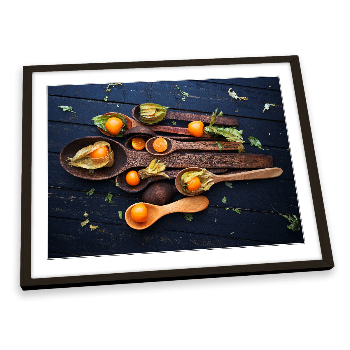 Wooden Spoons Fruit Kitchen FRAMED ART PRINT Picture Artwork