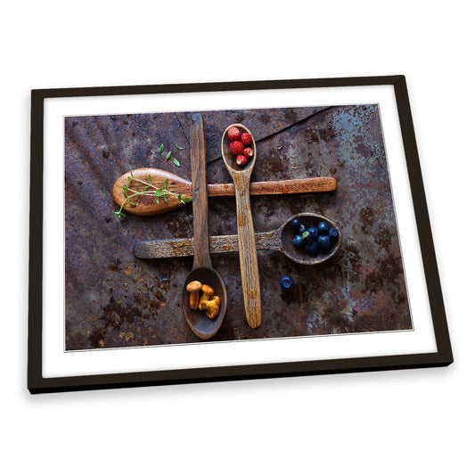 Wooden Spoons Still Life Food Kitchen FRAMED ART PRINT Picture Artwork