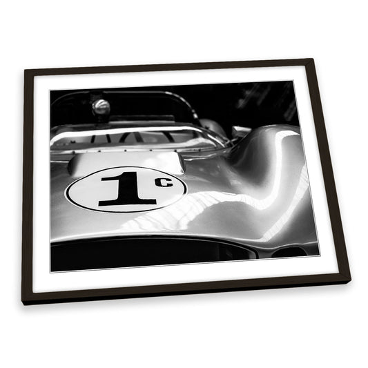 1c Classic Race Car Motor Sports FRAMED ART PRINT Picture Artwork