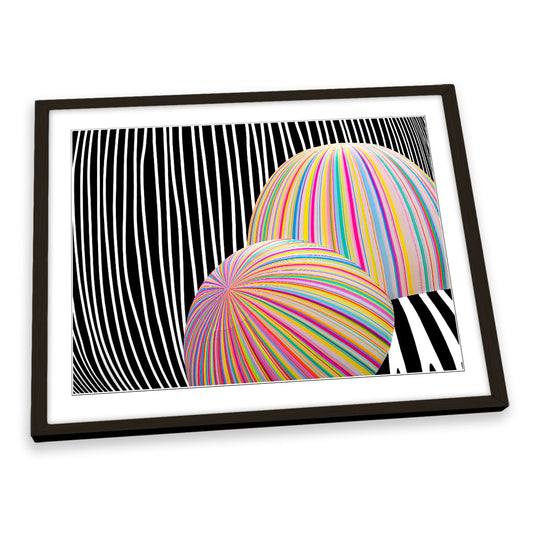 Abstract Expression Rainbow Umbrellas FRAMED ART PRINT Picture Artwork