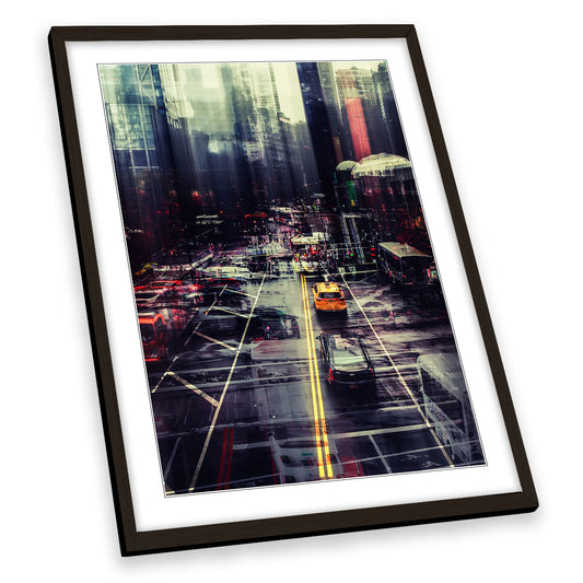 Abstract New York City Modern NYC FRAMED ART PRINT Picture Portrait Artwork