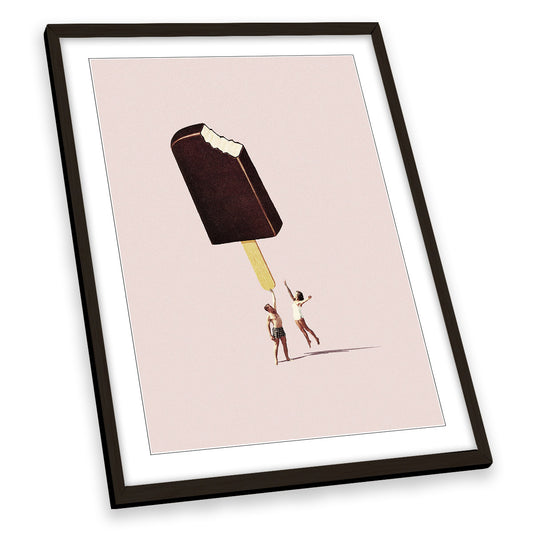 You Treat me Well Ice Cream Kitchen FRAMED ART PRINT Picture Portrait Artwork