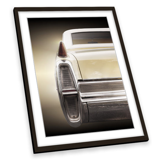 American Classic Car Coupe Deville 1964 FRAMED ART PRINT Picture Portrait Artwork