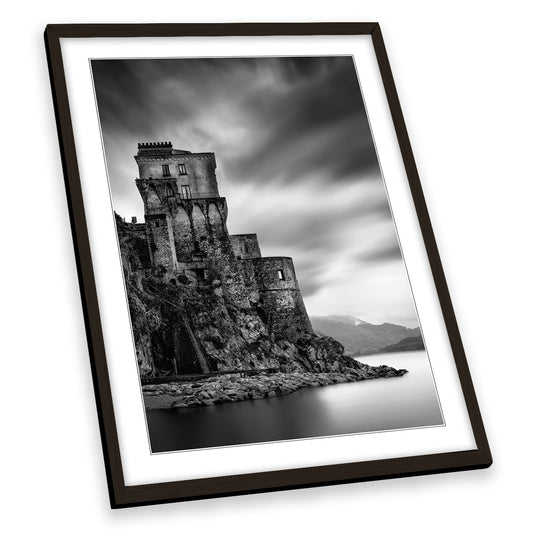 Amalfi Coast Italy Castle FRAMED ART PRINT Picture Portrait Artwork