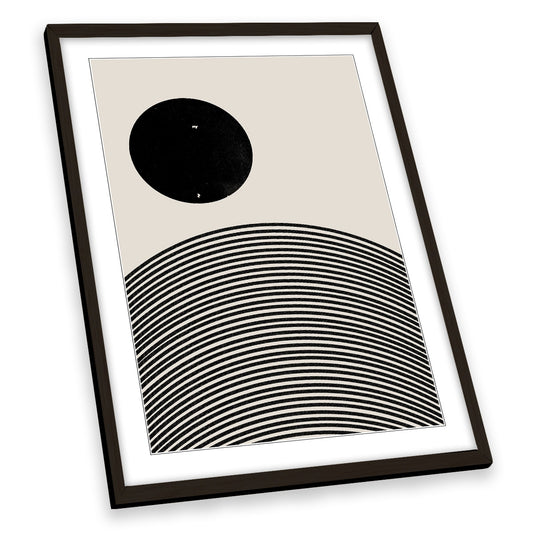 Abstract Circles and Lines Modern FRAMED ART PRINT Picture Portrait Artwork