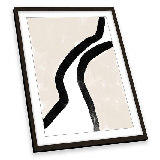 Abstract Bordered Shapes Modern FRAMED ART PRINT Picture Portrait Artwork