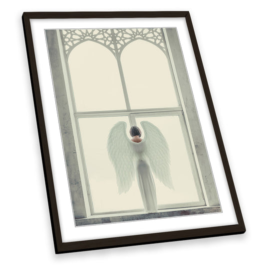 Windows of Angel Fairy-tale Wings FRAMED ART PRINT Picture Portrait Artwork