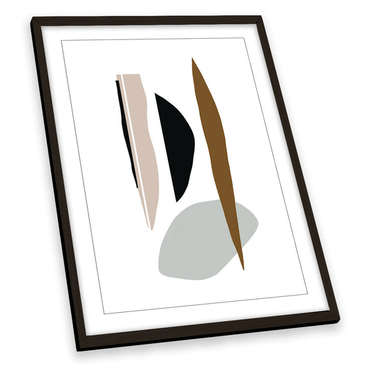Abstract Shapes Modern Illustration FRAMED ART PRINT Picture Portrait Artwork