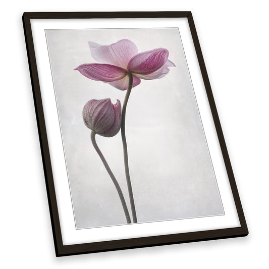 A Little Touch Pink Flower Floral FRAMED ART PRINT Picture Portrait Artwork