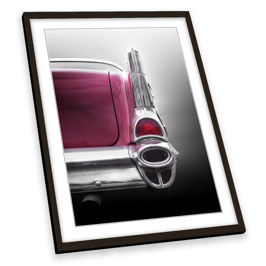 American Classic Car Bel Air 1957 Tail Fin FRAMED ART PRINT Picture Portrait Artwork