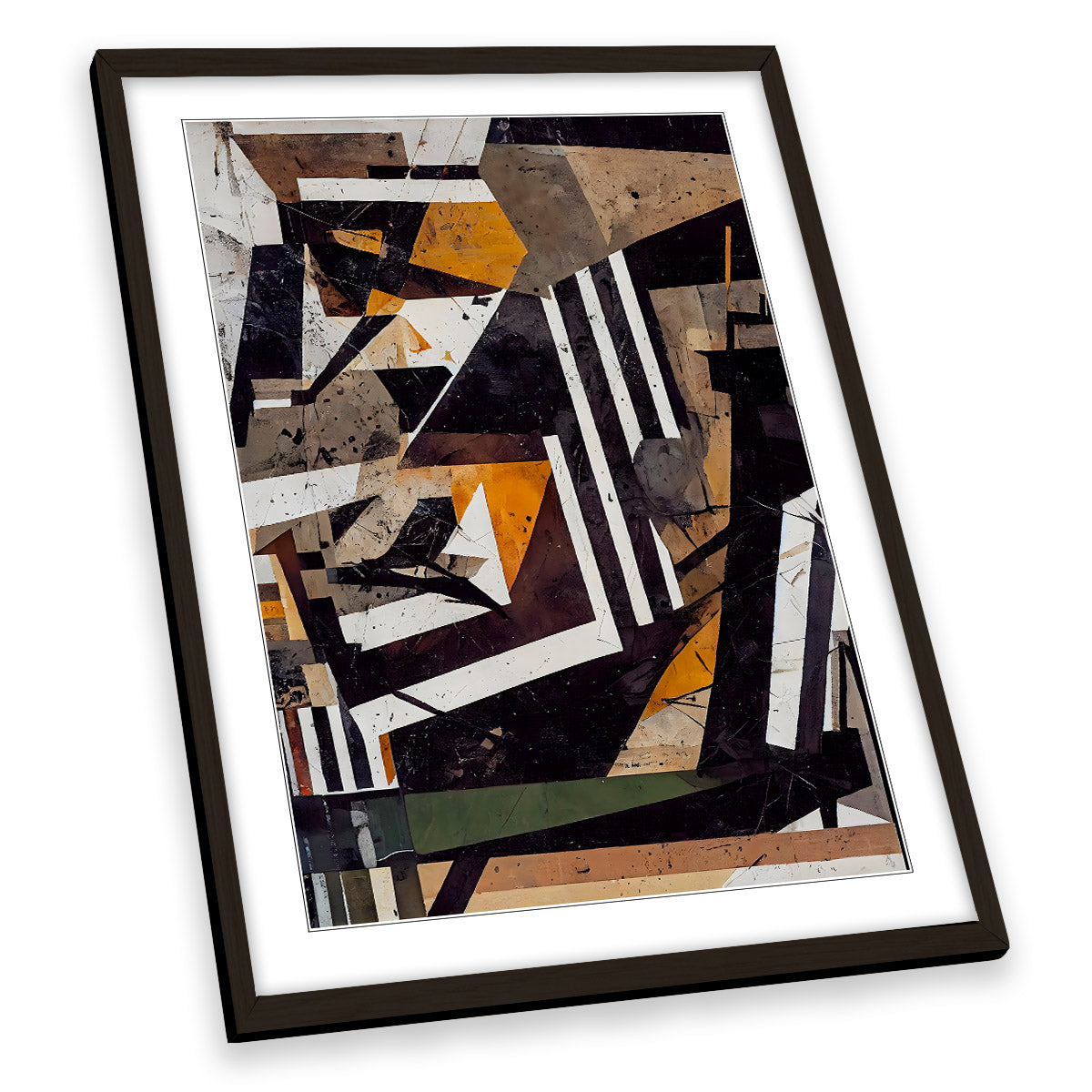 Abstract Collage Modern Chaotic FRAMED ART PRINT Picture Portrait Artwork