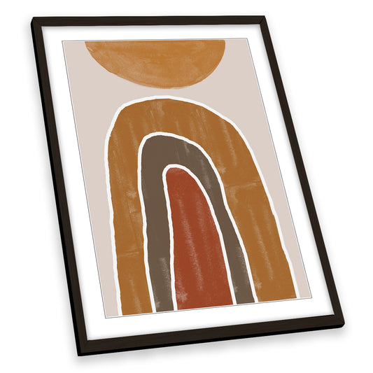 Abstract Rainbow Shape Modern FRAMED ART PRINT Picture Portrait Artwork