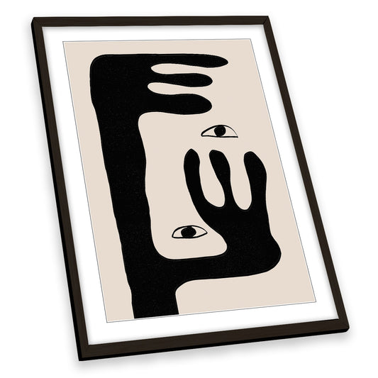 Abstract Face No. 2 Modern FRAMED ART PRINT Picture Portrait Artwork