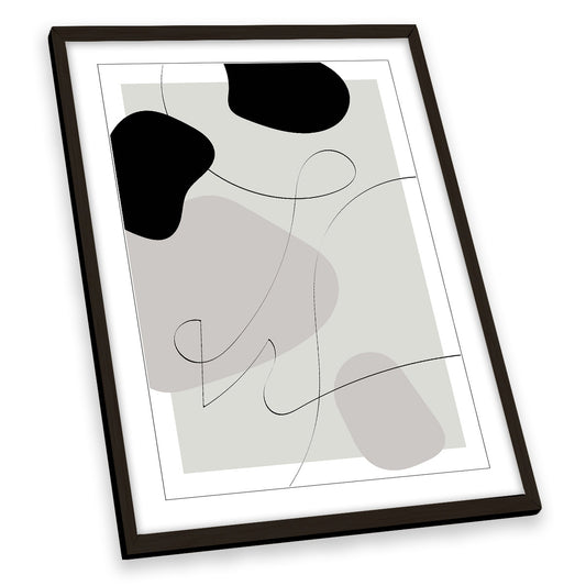 Abstract Shapes Line Art Geometry FRAMED ART PRINT Picture Portrait Artwork