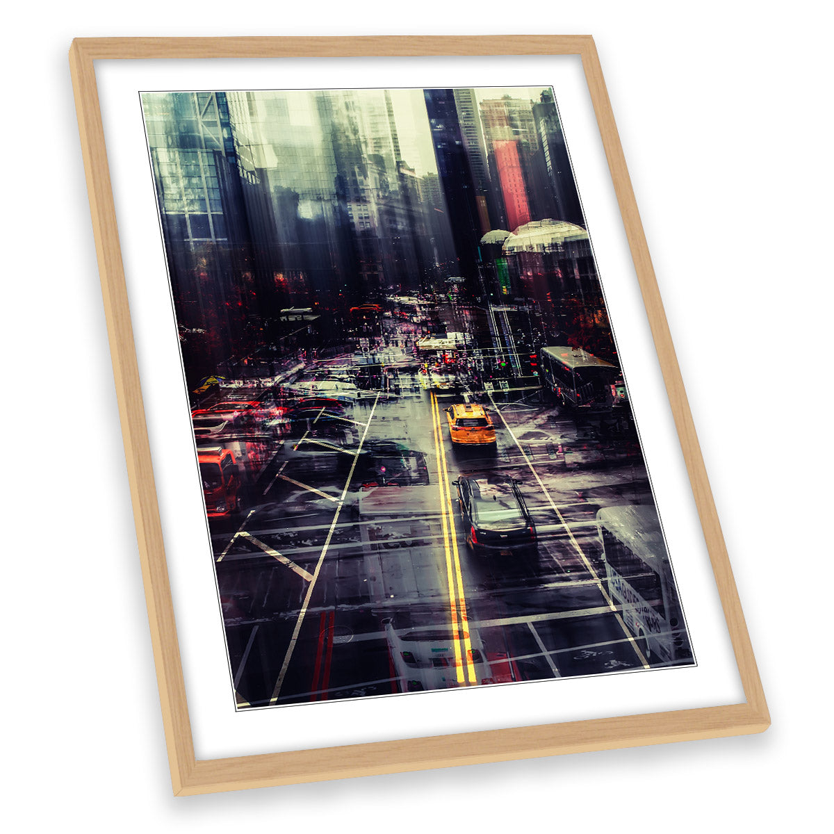 Abstract New York City Modern NYC FRAMED ART PRINT Picture Portrait Artwork