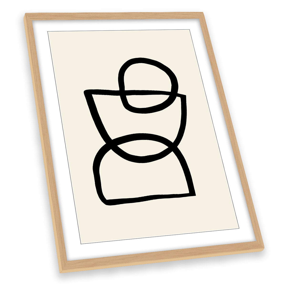 Abstract Graphical Shapes Modern FRAMED ART PRINT Picture Portrait Artwork