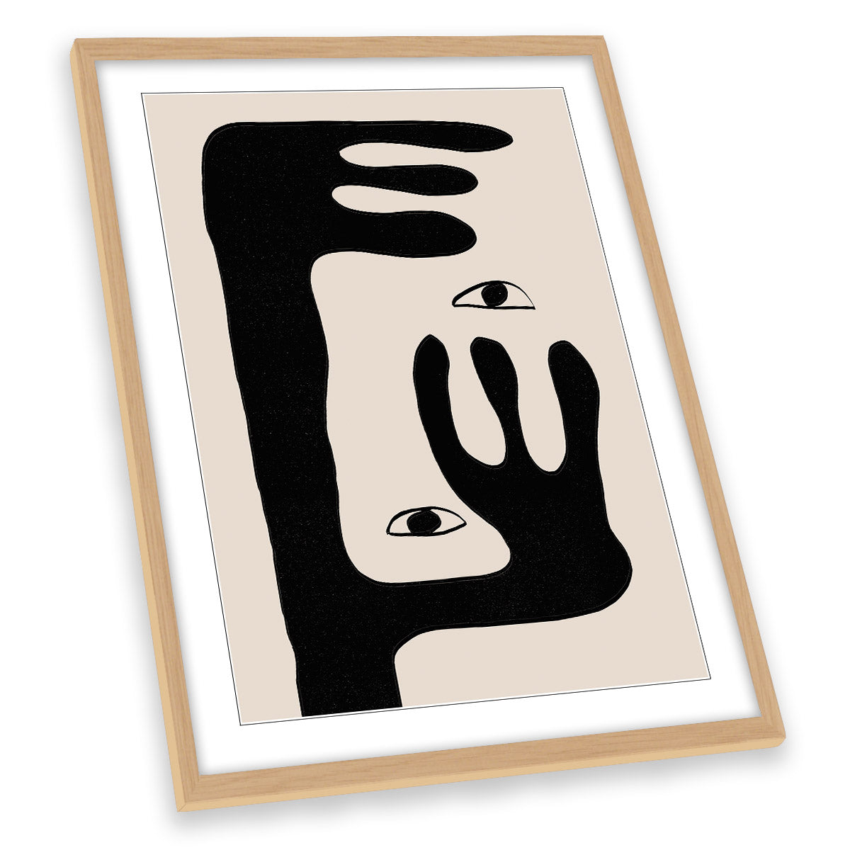 Abstract Face No. 2 Modern FRAMED ART PRINT Picture Portrait Artwork