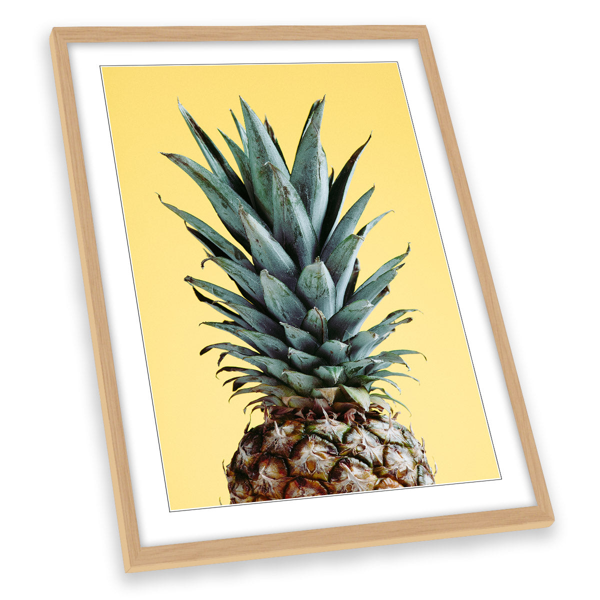 Yellow Pineapple Kitchen Modern FRAMED ART PRINT Picture Portrait Artwork