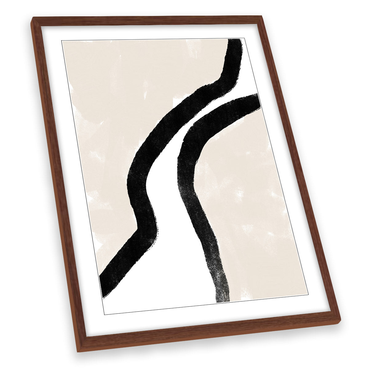 Abstract Bordered Shapes Modern FRAMED ART PRINT Picture Portrait Artwork