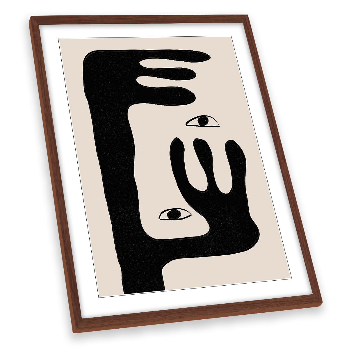 Abstract Face No. 2 Modern FRAMED ART PRINT Picture Portrait Artwork