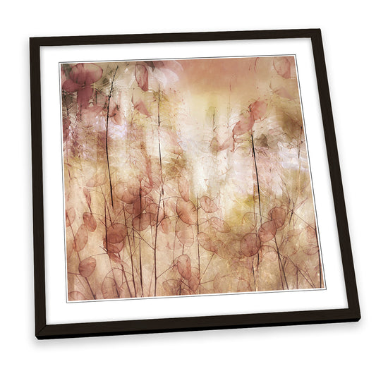 Abstract Floral Seed Pods FRAMED ART PRINT Picture Square Artwork