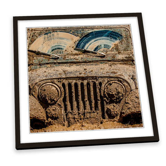 After the Mudbog Off Road 4x4 FRAMED ART PRINT Picture Square Artwork