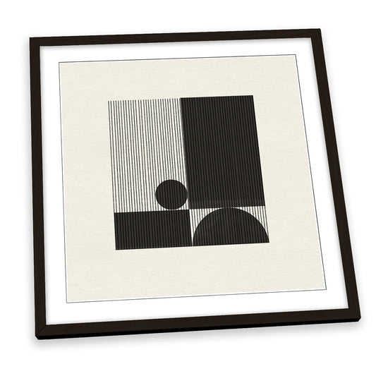 Abstract Shapes and Lines FRAMED ART PRINT Picture Square Artwork