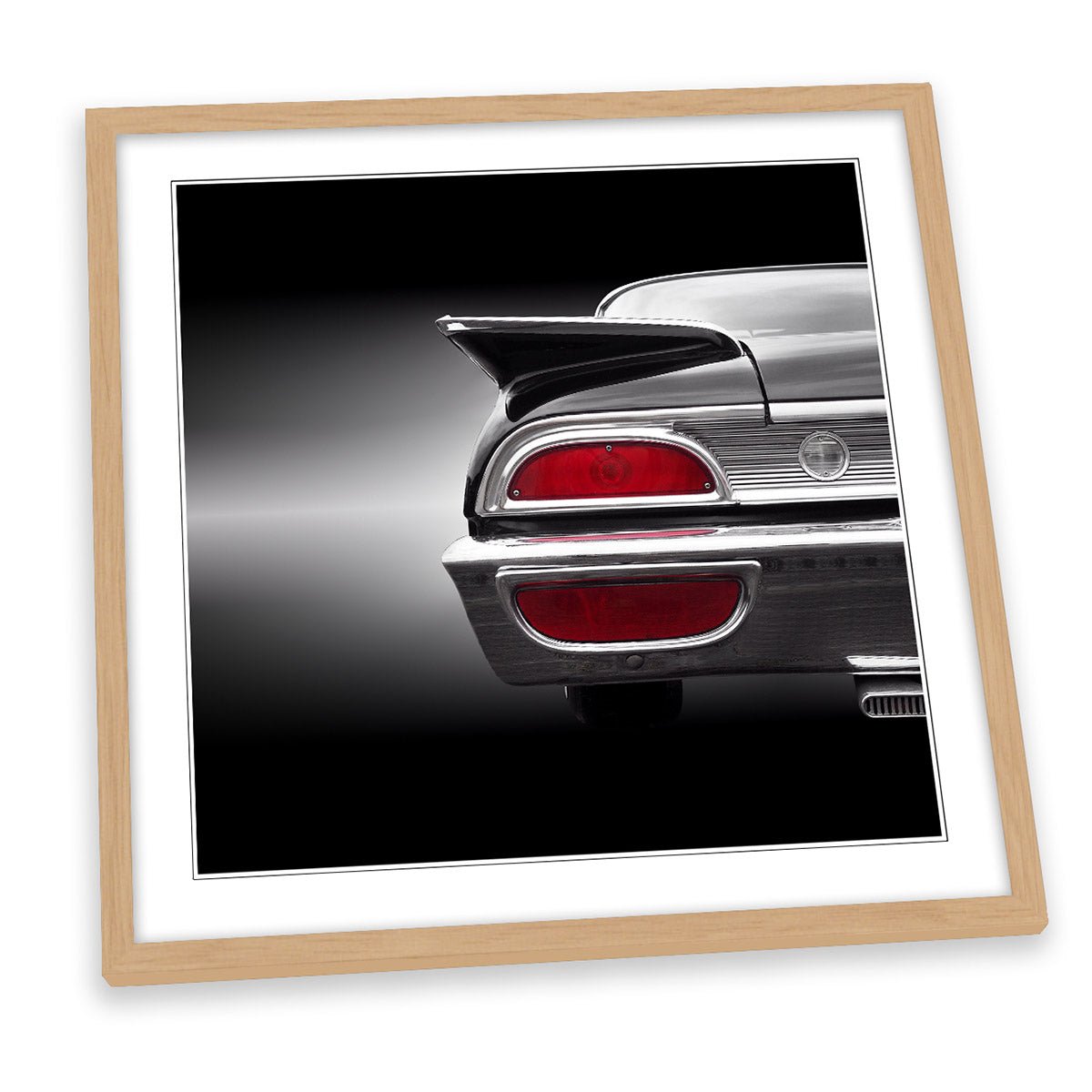 US Classic Car 1960 Star Liner Hardtop Grey FRAMED ART PRINT Picture Square Artwork