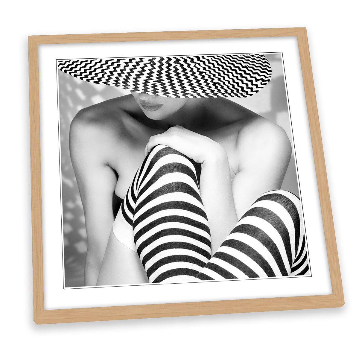 Zagging that Zig Fashion Modern FRAMED ART PRINT Picture Square Artwork