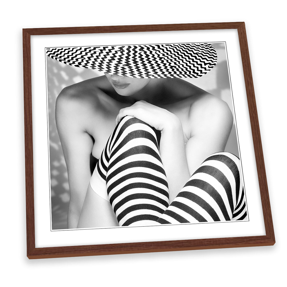 Zagging that Zig Fashion Modern FRAMED ART PRINT Picture Square Artwork