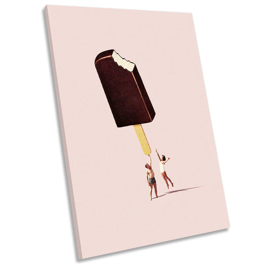 You Treat me Well Ice Cream Kitchen CANVAS WALL ART Portrait Picture Print