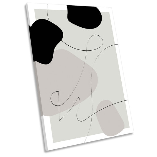 Abstract Shapes Line Art Geometry CANVAS WALL ART Portrait Picture Print