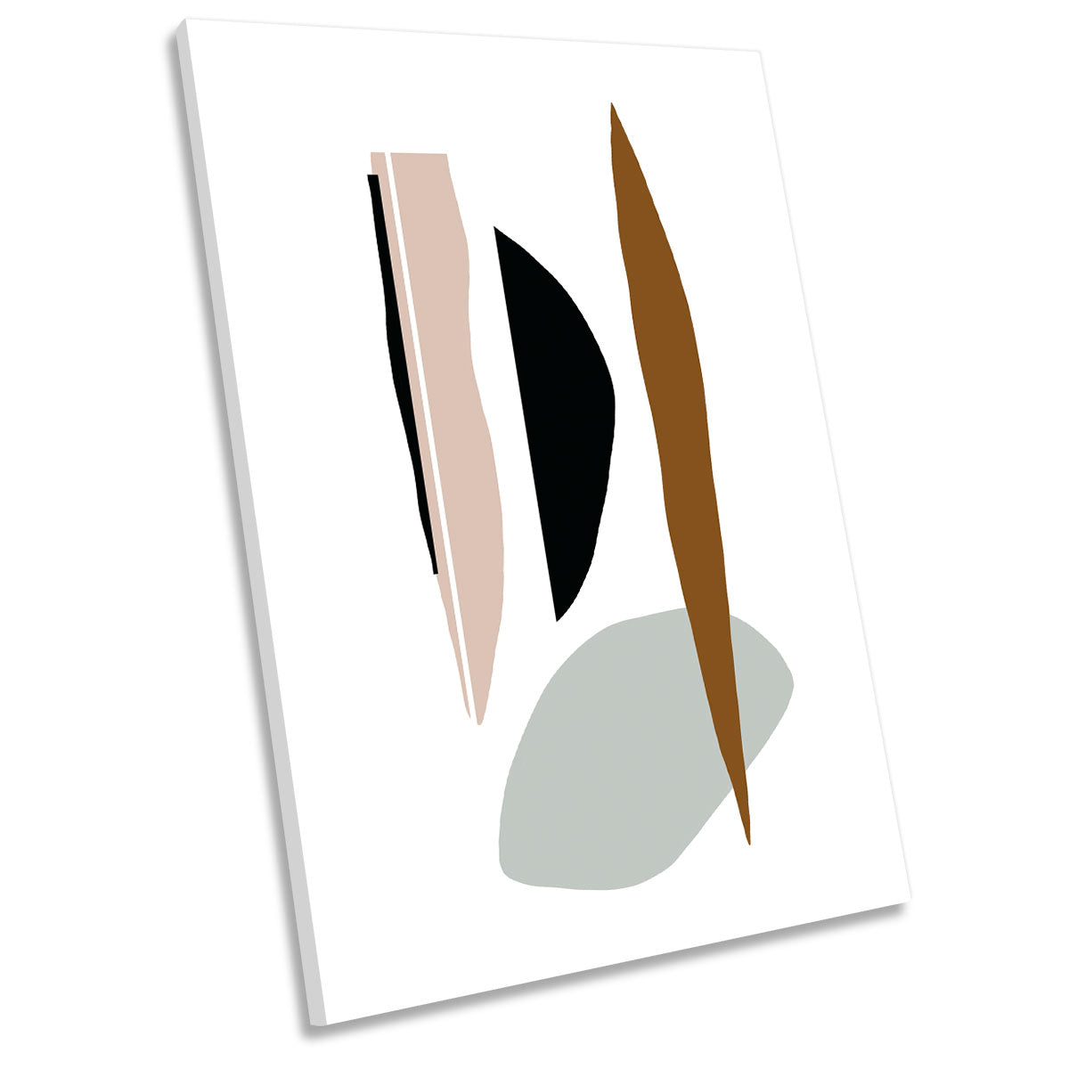 Abstract Shapes Modern Illustration CANVAS WALL ART Portrait Picture Print