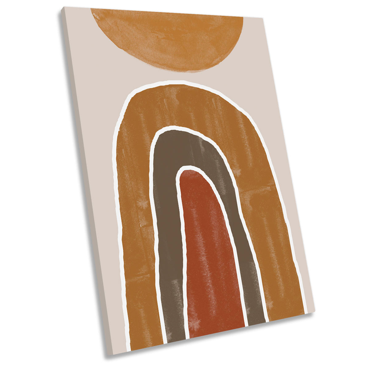 Abstract Rainbow Shape Modern CANVAS WALL ART Portrait Picture Print
